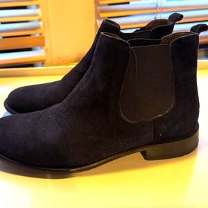 European blue suede boots size 8